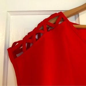 Purple Snow cutout V-neck top